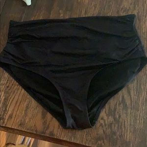 High wasted black swimsuit bottoms
